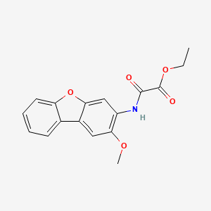 molecular formula C17H15NO5 B3955250 ethyl [(2-methoxydibenzo[b,d]furan-3-yl)amino](oxo)acetate 