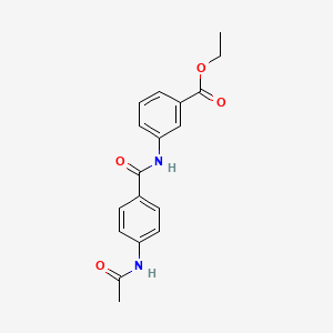 molecular formula C18H18N2O4 B3955275 ethyl 3-{[4-(acetylamino)benzoyl]amino}benzoate 