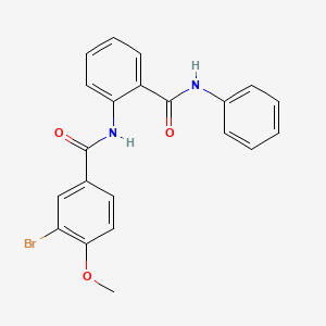 molecular formula C21H17BrN2O3 B3955295 N-[2-(anilinocarbonyl)phenyl]-3-bromo-4-methoxybenzamide 