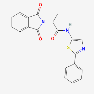 molecular formula C20H15N3O3S B3955313 2-(1,3-dioxo-1,3-dihydro-2H-isoindol-2-yl)-N-(2-phenyl-1,3-thiazol-5-yl)propanamide 