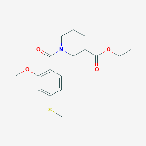 ethyl 1-[2-methoxy-4-(methylthio)benzoyl]-3-piperidinecarboxylate