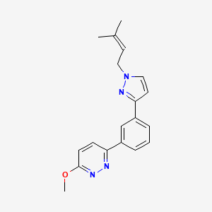 molecular formula C19H20N4O B3955338 3-methoxy-6-{3-[1-(3-methyl-2-buten-1-yl)-1H-pyrazol-3-yl]phenyl}pyridazine 