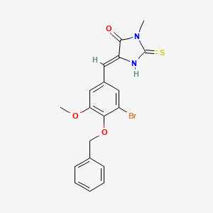 5-[4-(benzyloxy)-3-bromo-5-methoxybenzylidene]-3-methyl-2-thioxo-4-imidazolidinone