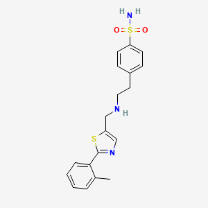 4-[2-({[2-(2-methylphenyl)-1,3-thiazol-5-yl]methyl}amino)ethyl]benzenesulfonamide