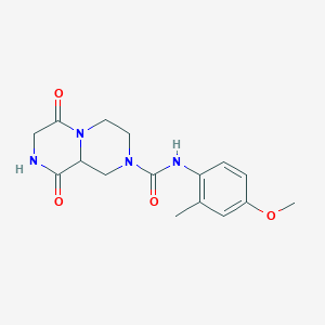 N-(4-methoxy-2-methylphenyl)-6,9-dioxooctahydro-2H-pyrazino[1,2-a]pyrazine-2-carboxamide