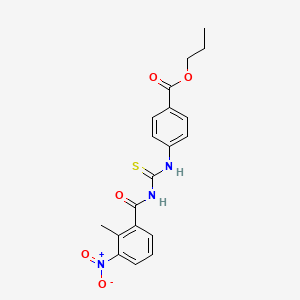 molecular formula C19H19N3O5S B3955386 propyl 4-({[(2-methyl-3-nitrobenzoyl)amino]carbonothioyl}amino)benzoate 