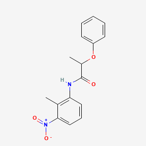 molecular formula C16H16N2O4 B3955421 N-(2-methyl-3-nitrophenyl)-2-phenoxypropanamide 