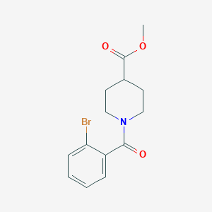 molecular formula C14H16BrNO3 B3955439 methyl 1-(2-bromobenzoyl)-4-piperidinecarboxylate CAS No. 349615-85-6