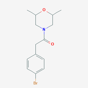 molecular formula C14H18BrNO2 B3955449 4-[(4-bromophenyl)acetyl]-2,6-dimethylmorpholine 