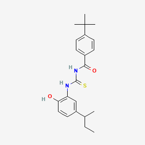 4-tert-butyl-N-{[(5-sec-butyl-2-hydroxyphenyl)amino]carbonothioyl}benzamide