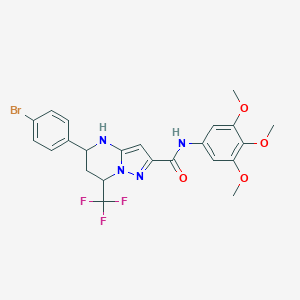 5-(4-bromophenyl)-7-(trifluoromethyl)-N-(3,4,5-trimethoxyphenyl)-4,5,6,7-tetrahydropyrazolo[1,5-a]pyrimidine-2-carboxamide