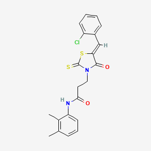 3-[5-(2-chlorobenzylidene)-4-oxo-2-thioxo-1,3-thiazolidin-3-yl]-N-(2,3-dimethylphenyl)propanamide