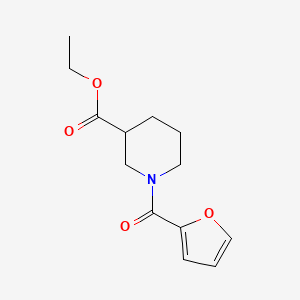 molecular formula C13H17NO4 B3955507 ethyl 1-(2-furoyl)-3-piperidinecarboxylate 