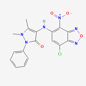 4-[(7-chloro-4-nitro-2,1,3-benzoxadiazol-5-yl)amino]-1,5-dimethyl-2-phenyl-1,2-dihydro-3H-pyrazol-3-one