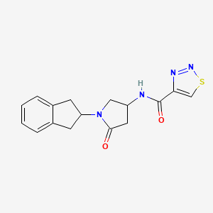 molecular formula C16H16N4O2S B3955539 N-[1-(2,3-dihydro-1H-inden-2-yl)-5-oxo-3-pyrrolidinyl]-1,2,3-thiadiazole-4-carboxamide 