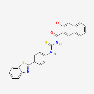 N-({[4-(1,3-benzothiazol-2-yl)phenyl]amino}carbonothioyl)-3-methoxy-2-naphthamide