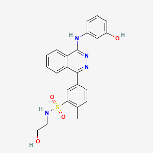 molecular formula C23H22N4O4S B3955559 N-(2-hydroxyethyl)-5-{4-[(3-hydroxyphenyl)amino]-1-phthalazinyl}-2-methylbenzenesulfonamide 