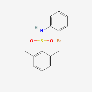 molecular formula C15H16BrNO2S B3955562 N-(2-bromophenyl)-2,4,6-trimethylbenzenesulfonamide 