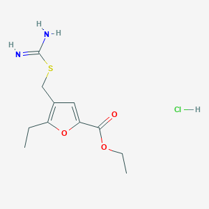 ethyl 4-({[amino(imino)methyl]thio}methyl)-5-ethyl-2-furoate hydrochloride