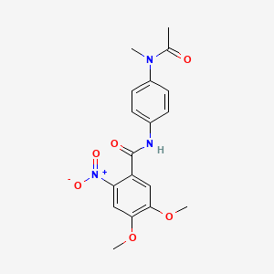 N-{4-[acetyl(methyl)amino]phenyl}-4,5-dimethoxy-2-nitrobenzamide