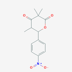 3,3,5-trimethyl-6-(4-nitrophenyl)dihydro-2H-pyran-2,4(3H)-dione