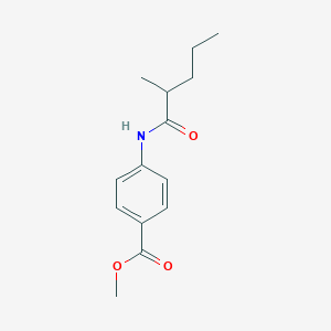 molecular formula C14H19NO3 B3955578 methyl 4-[(2-methylpentanoyl)amino]benzoate 