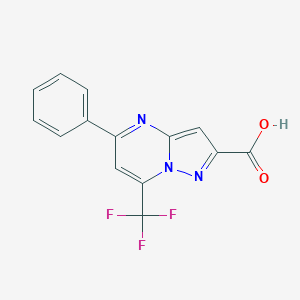 molecular formula C14H8F3N3O2 B395562 5-Phenyl-7-(trifluoromethyl)pyrazolo[1,5-a]pyrimidine-2-carboxylic acid CAS No. 294194-47-1