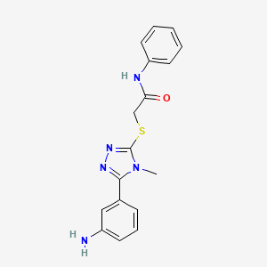 2-{[5-(3-aminophenyl)-4-methyl-4H-1,2,4-triazol-3-yl]thio}-N-phenylacetamide