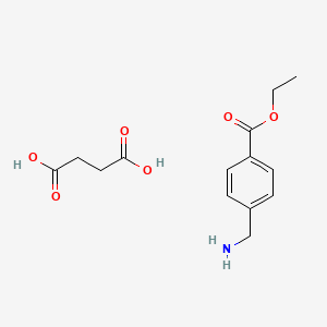 molecular formula C14H19NO6 B3955659 ethyl 4-(aminomethyl)benzoate succinate 