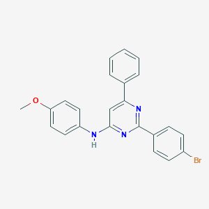 molecular formula C23H18BrN3O B395566 [2-(4-Bromo-phenyl)-6-phenyl-pyrimidin-4-yl]-(4-methoxy-phenyl)-amine 