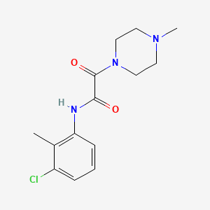 molecular formula C14H18ClN3O2 B3955668 N-(3-chloro-2-methylphenyl)-2-(4-methyl-1-piperazinyl)-2-oxoacetamide 