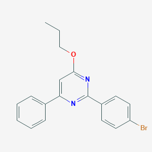 molecular formula C19H17BrN2O B395567 2-(4-Bromophenyl)-4-phenyl-6-propoxypyrimidine 