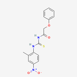 molecular formula C16H15N3O4S B3955674 N-{[(2-methyl-4-nitrophenyl)amino]carbonothioyl}-2-phenoxyacetamide 