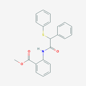 molecular formula C22H19NO3S B3955688 methyl 2-{[phenyl(phenylthio)acetyl]amino}benzoate 