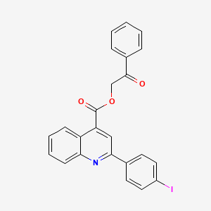 2-oxo-2-phenylethyl 2-(4-iodophenyl)-4-quinolinecarboxylate