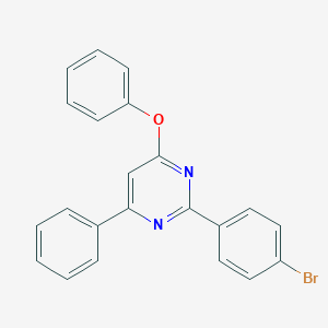 molecular formula C22H15BrN2O B395572 2-(4-Bromophenyl)-4-phenoxy-6-phenylpyrimidine 