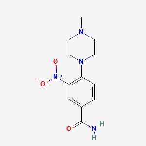 molecular formula C12H16N4O3 B3955756 4-(4-methyl-1-piperazinyl)-3-nitrobenzamide 