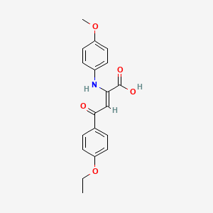 molecular formula C19H19NO5 B3955767 4-(4-ethoxyphenyl)-2-[(4-methoxyphenyl)amino]-4-oxo-2-butenoic acid 