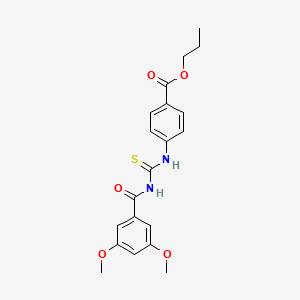 molecular formula C20H22N2O5S B3955773 propyl 4-({[(3,5-dimethoxybenzoyl)amino]carbonothioyl}amino)benzoate 