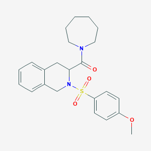 molecular formula C23H28N2O4S B3955792 3-(1-azepanylcarbonyl)-2-[(4-methoxyphenyl)sulfonyl]-1,2,3,4-tetrahydroisoquinoline 