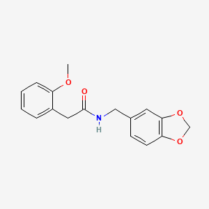 N-(1,3-benzodioxol-5-ylmethyl)-2-(2-methoxyphenyl)acetamide