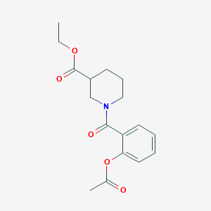 molecular formula C17H21NO5 B3955800 ethyl 1-[2-(acetyloxy)benzoyl]-3-piperidinecarboxylate 