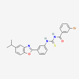 3-bromo-N-({[3-(5-isopropyl-1,3-benzoxazol-2-yl)phenyl]amino}carbonothioyl)benzamide