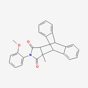 17-(2-methoxyphenyl)-15-methyl-17-azapentacyclo[6.6.5.0~2,7~.0~9,14~.0~15,19~]nonadeca-2,4,6,9,11,13-hexaene-16,18-dione