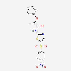 N-{5-[(4-nitrophenyl)sulfonyl]-1,3-thiazol-2-yl}-2-phenoxypropanamide