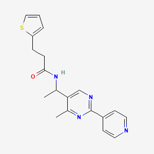 N-{1-[4-methyl-2-(4-pyridinyl)-5-pyrimidinyl]ethyl}-3-(2-thienyl)propanamide