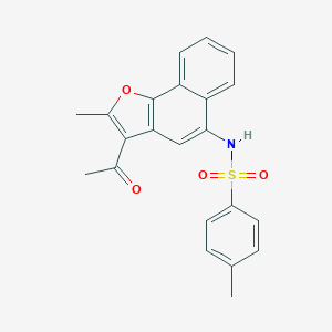molecular formula C22H19NO4S B395588 N-(3-acetyl-2-methylnaphtho[1,2-b]furan-5-yl)-4-methylbenzenesulfonamide 