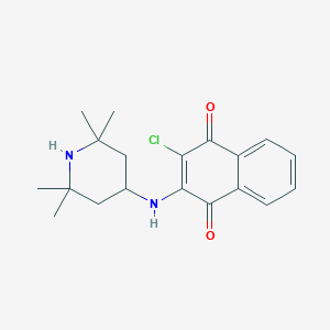 molecular formula C19H23ClN2O2 B395590 2-Chloro-3-[(2,2,6,6-tetramethyl-4-piperidinyl)amino]naphthoquinone 