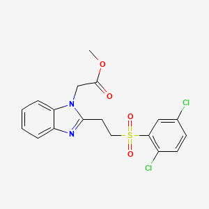 methyl (2-{2-[(2,5-dichlorophenyl)sulfonyl]ethyl}-1H-benzimidazol-1-yl)acetate