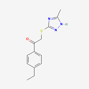 1-(4-ethylphenyl)-2-[(5-methyl-4H-1,2,4-triazol-3-yl)thio]ethanone